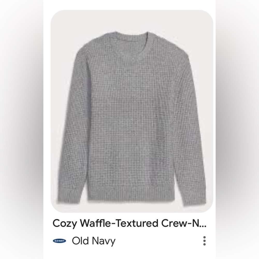 NWOT OLD NAVY 3 Waffle-Textured Crew-Neck Sweaters for Men Plus Size XXXXL Tall